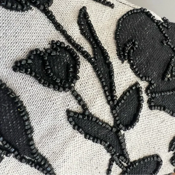 A New Day Beaded Black and White Handbag - Picture 6 of 8